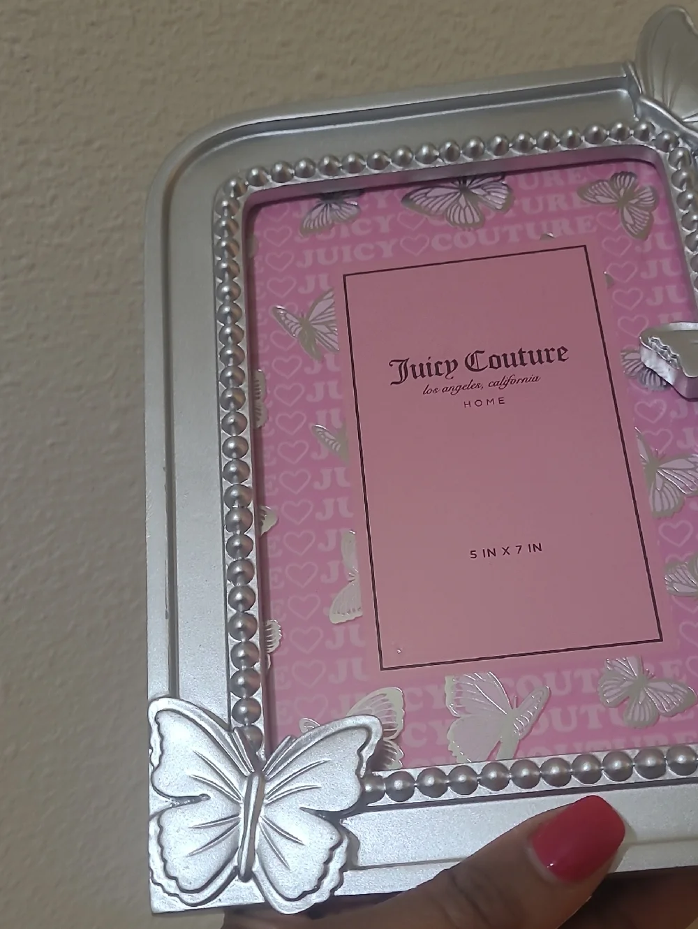 Juicy Couture Gold Tone Butterfly Photo Frame - 5x7
